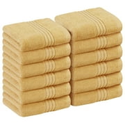 Washcloth Towels Set Pack of 12 Towel Premium Cotton 600 GSM 12x12" Utopia Towel