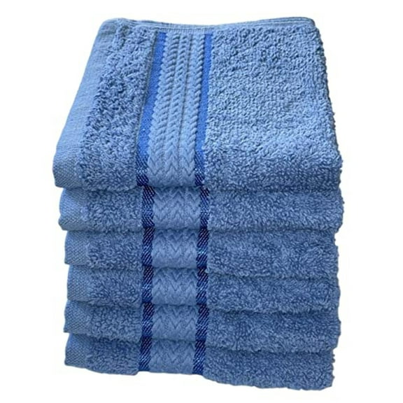 Washcloths 100% Ring Spun Cotton Zero Twist Wash Cloths for Body and Facewash Design to exfoliate Your Hands, Soft and Absorbent Machine Washable, 12 x 12 Inch.