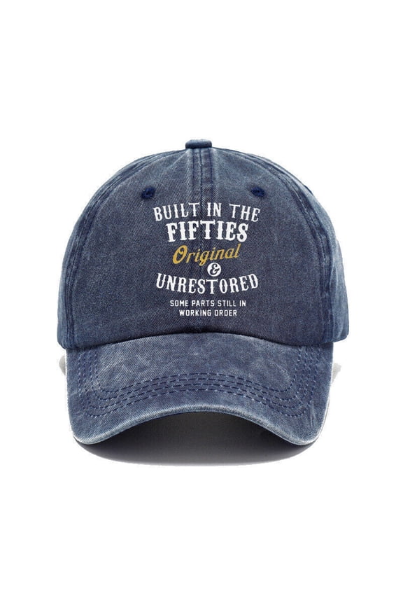 Washed Baseball Cap Printed Vintage Aged Duck Tongue Cap Pop Hat