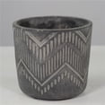 thumbnail image 1 of Washed Black Patterned Planter, 1 of 1