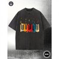 thumbnail image 1 of Washed Colorful Piano Keys And Music Notes Vintage Oversized Grunge Y2K Short Sleeve Crewneck Cotton Unisex Men's Women's Tee Shirt, 1 of 5