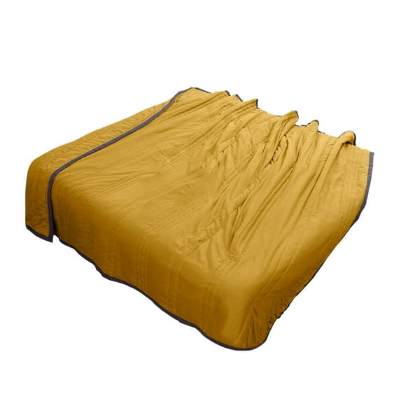 Washed Cotton All-Season Quilt, Breathable Summer Cooling Blanket with Solid Color Options for Comfortable Bedding
