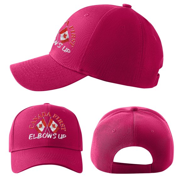 Washed-Cotton Baseball Cap Adjustable Cotton Hats Men Women Unconstructed Plain Cap (Hot Pink)