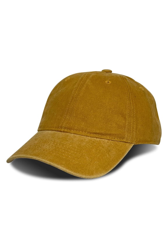 Washed Cotton Baseball Cap Classic Adjustable Dad Hat Casual Everyday Cap