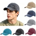 thumbnail image 1 of Washed Cotton Baseball Caps for Men Women, Breathable Retro Adjustable Dad Hats with , Curved Brim Ball Caps for Running, Outdoor, Daily Casual Wear, 1 of 5