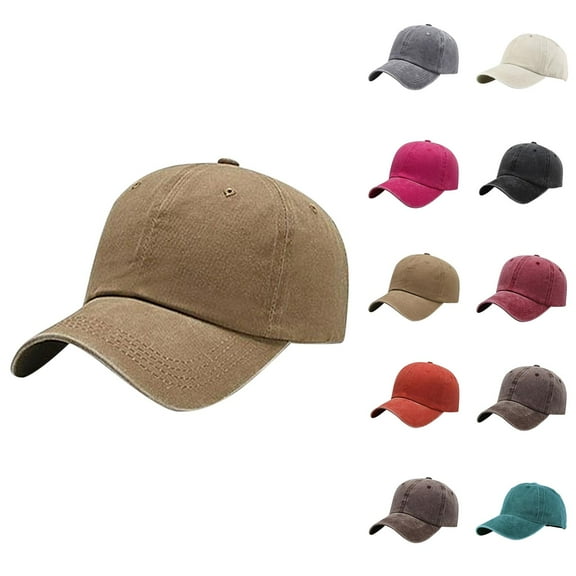 Washed Cotton Baseball Hat for Women – Plain Casual Dad Hat, Classic Adjustable Cap for Summer Fashion, Outdoor Protection, Daily Wear & Travel Style