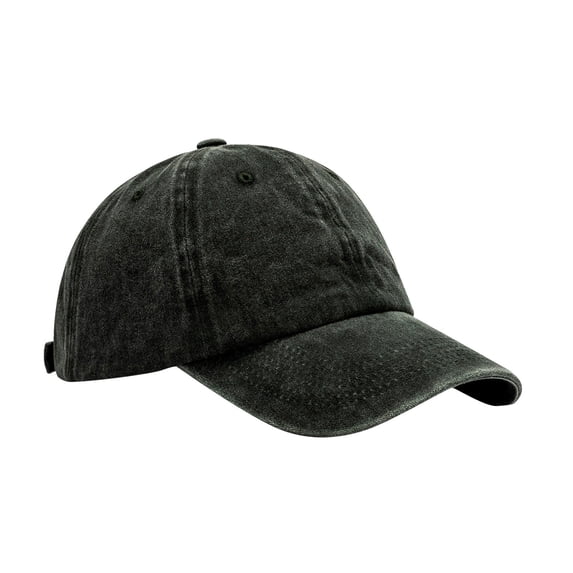 Washed Cotton Basic & Distressed Cadet Brushed Cotton Cap Adjustable Flat Caps for Men & Women, Outdoor Casual Wear
