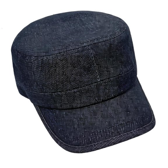 Washed Cotton Command Hat For Adults Adjustable Hook Loop Cabbie Hat