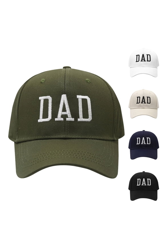 Washed Cotton Dad Hat with DAD Embroidery, Adjustable Baseball Cap for Men, Casual Father's Day Gift Idea, Vintage Style for Daily Wear and Outdoor Activities-Beige