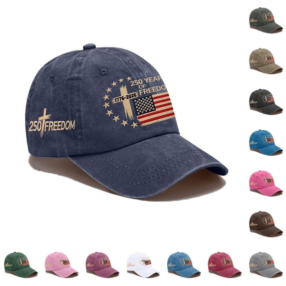 Washed Cotton Hats with Vintage Flag Design And Adjustable Fit, Great for Father’s Day Gifts Birthday Surprises Army Green
