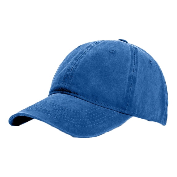 Washed Cotton Low Profile Dad Hat 6 Panel Soft Baseball Cap, Brass Buckle Adjustable One Size Fits Most, Vintage Cap for Men Women