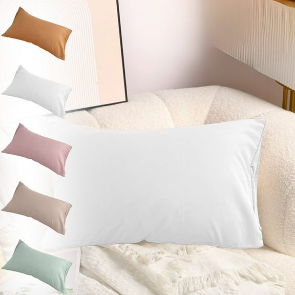 Washed Cotton Pillowcase, Japanese Style Bedding Cover with Elegant Solid Color Selection, Minimalist Pillow Head Protector for Bedroom, Soft Breathable Fabric for Quality Sleep Comfort, by UKHBMC