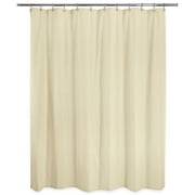 Washed Cotton Plainweave Beige Solid Color Fabric Shower Curtain, 70" x 72" by Allure Home Creation