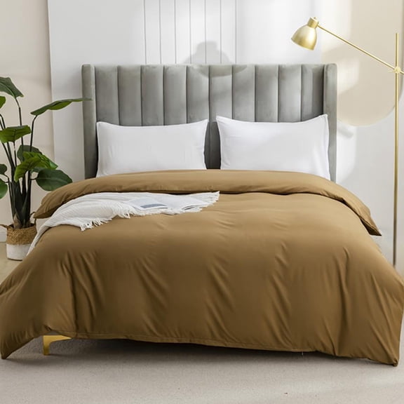 Washed Cotton Quilt Cover 68X90 Inch | Soft Breathable Dorm Bedding | Twin Full Size Duvet Cover for Students | Double Sided Reversible Bedspread | Machine Washable Fade Resistant Bed Linens