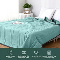 Washed Cotton Summer Quilt Solid Color Air Conditioning Quilt Washable Summer Gift Summer Quilt