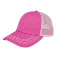 thumbnail image 1 of Washed Cotton Twill Adjustable Trucker Cap - Fuchsia/Pink, 1 of 1