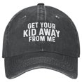 thumbnail image 1 of Washed Dad Hat with Tiger Embroidery, Unisex Adjustable Baseball Cap, Casual Humor Outdoor Headwear, 1 of 2