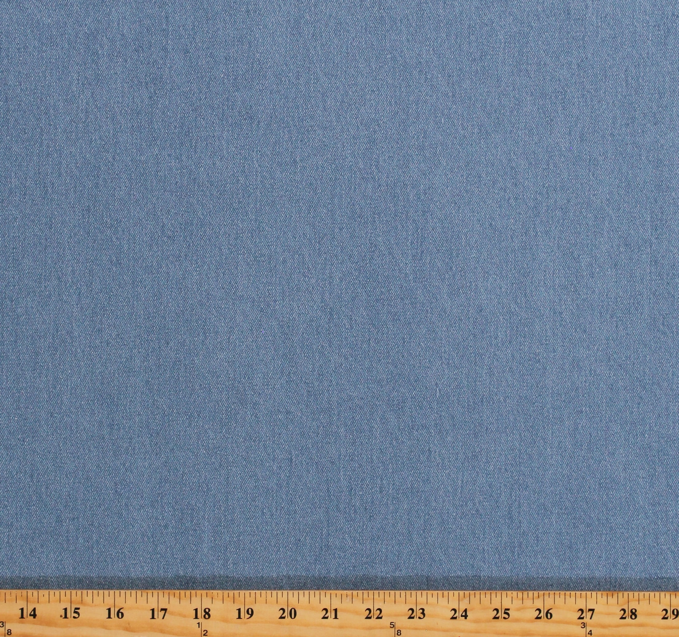 Washed Denim 10oz Medium Weight Blue Cotton Fabric by the Yard (193844 ...