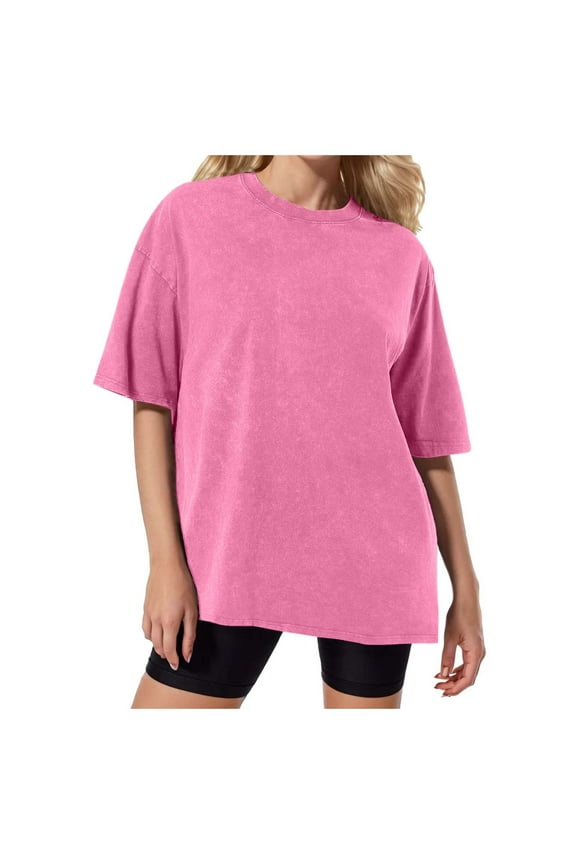 Washed Distressed Oversized Batik Tee Unisex European Style Short Sleeve T-Shirt For Women And Men Comfortable Casual Wear