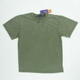 thumbnail image 1 of Washed HEAVYWEIGHT 225gsm Oversized Boxy Tees HIGH LEVEL HL brand Blank T-shirt stonewashed Casual Classic (ArmyGreen, 2XL), 1 of 40