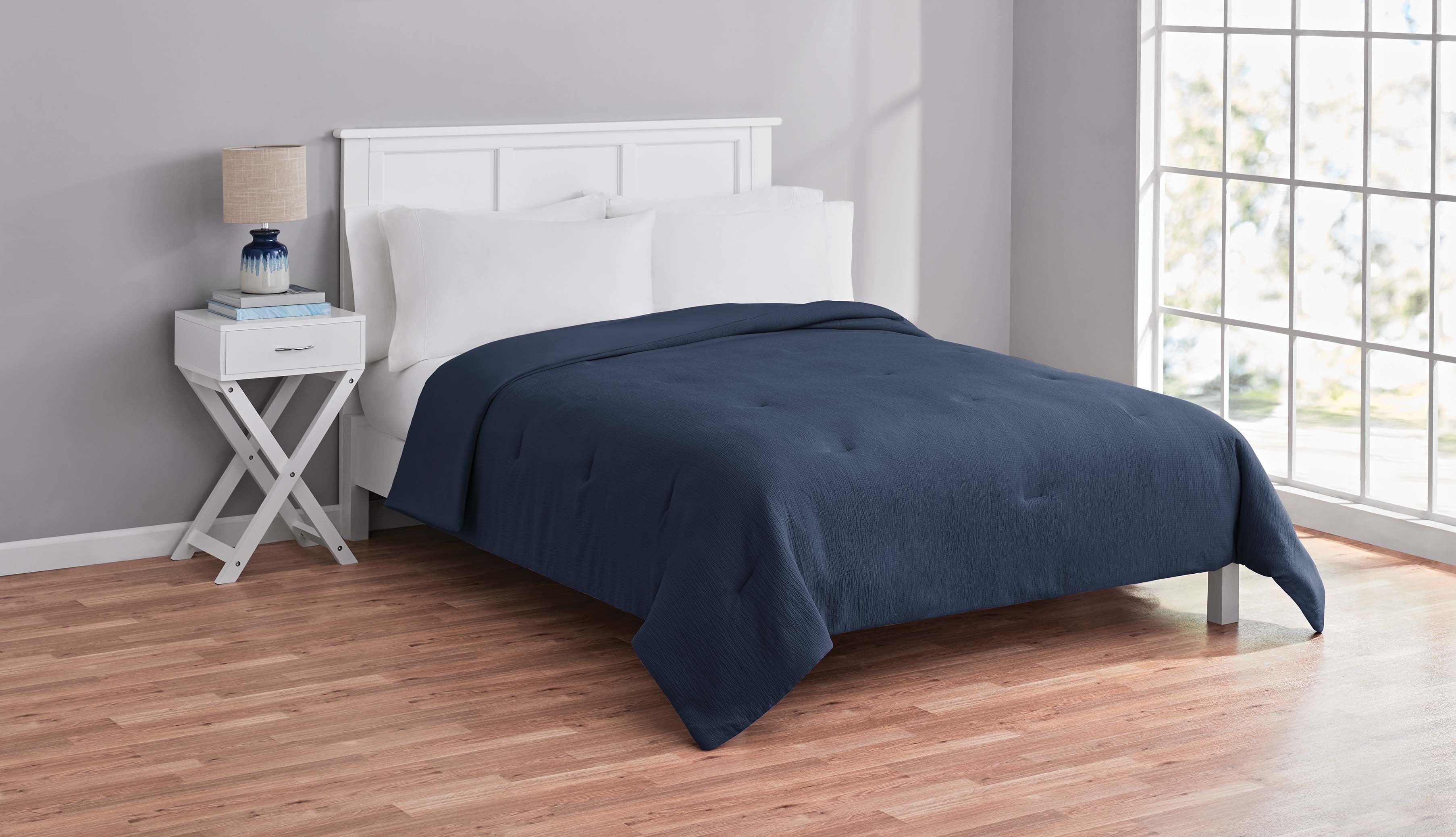 Washed Indigo Mainstays Queen Comforter