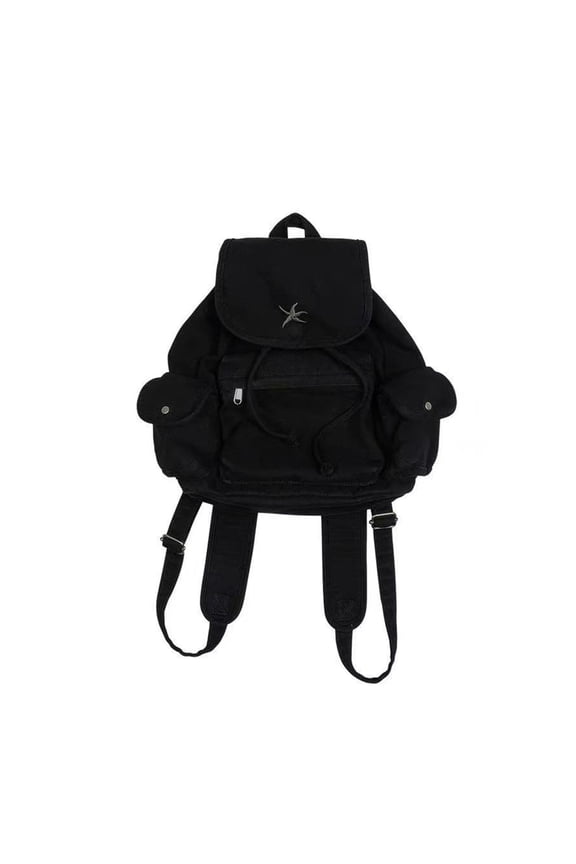 Washed Jeans Backpack with Reinforced Detail Large Capacity Daypack Ergonomic Design Casual Everyday Carry Solution