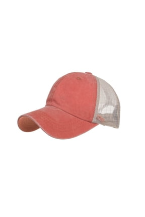 Washed Light Board Mesh Cap Baseball Cap Tongue Cap Sun Hat Fashionable Hundred Matching Solid Color Baseball Cap Pillbox Hat