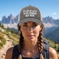 thumbnail image 1 of Washed Mesh Trucker Hat Adjustable Funny Slogan Baseball Cap For Women Outdoor Travel, 1 of 5