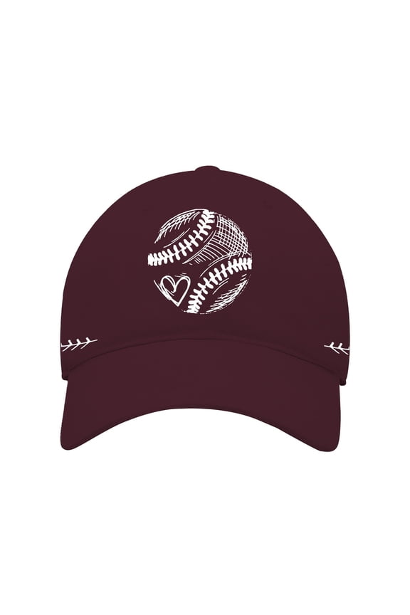 Washed Pattern Double Sided Printed Adjustable Baseball Cap Hats for Men and Women