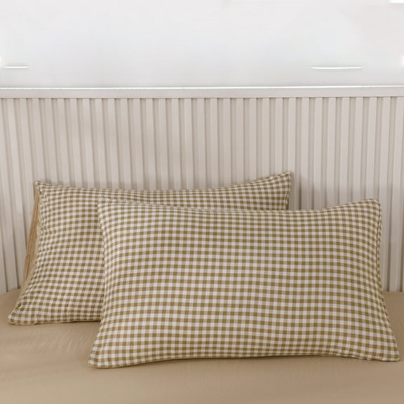 Washed Pillowcase Easy Solid Color Pillowcase Pillowcase Pair Of 29.13x18.89In Household Bedding, Xinsrenus Under $5! Washed Pillowcase Easy Solid Color