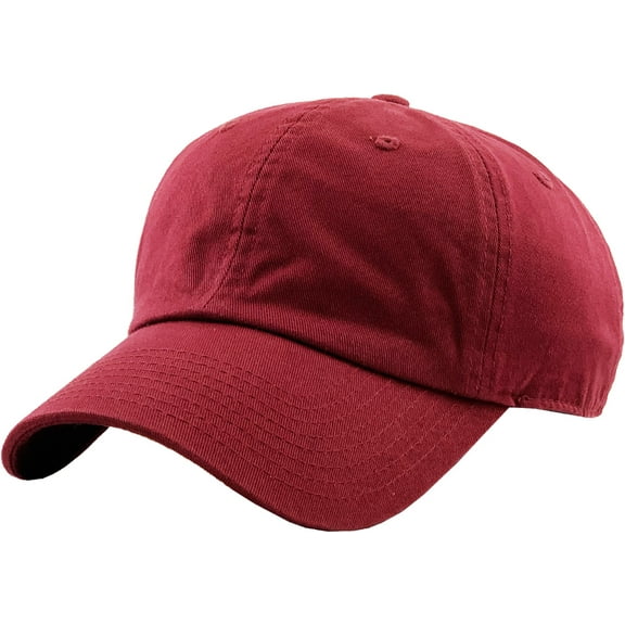 Washed Solid Cotton Dad Hat Adjustable Baseball Cap Polo Style