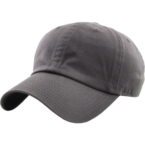 Washed Solid Cotton Dad Hat Adjustable Baseball Cap Polo Style