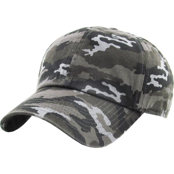 Washed Solid Cotton Dad Hat Adjustable Baseball Cap Polo Style