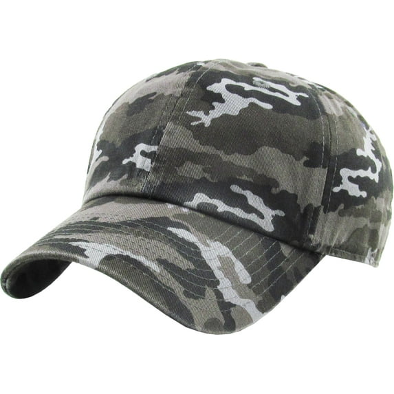 Washed Solid Cotton Dad Hat Adjustable Baseball Cap Polo Style