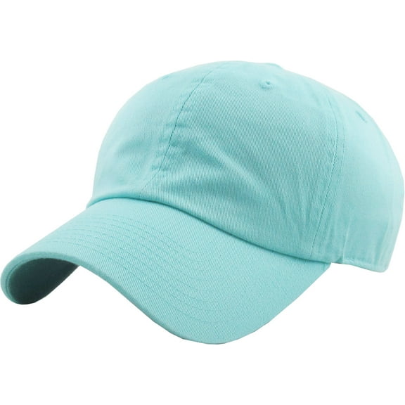 Washed Solid Cotton Dad Hat Adjustable Baseball Cap Polo Style