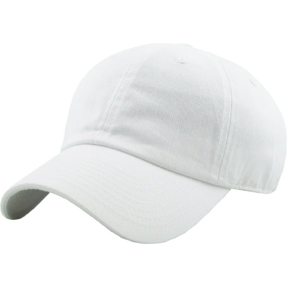Washed Solid Cotton Dad Hat Adjustable Baseball Cap Polo Style