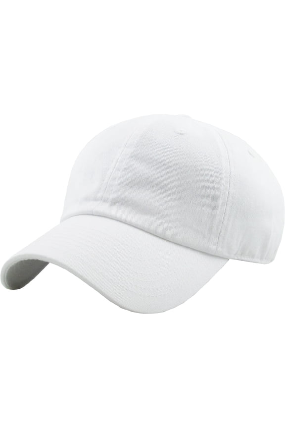 Washed Solid Cotton Dad Hat Adjustable Baseball Cap Polo Style