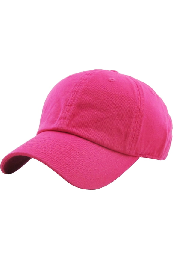 Washed Solid Cotton Dad Hat Adjustable Baseball Cap Polo Style