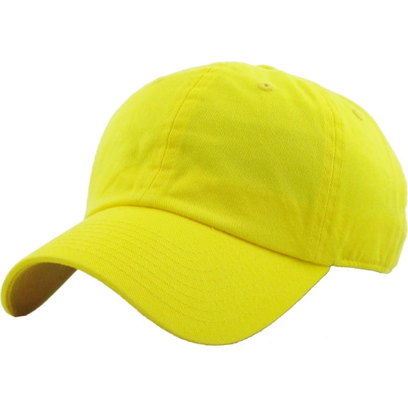 Washed Solid Cotton Dad Hat Adjustable Baseball Cap Polo Style
