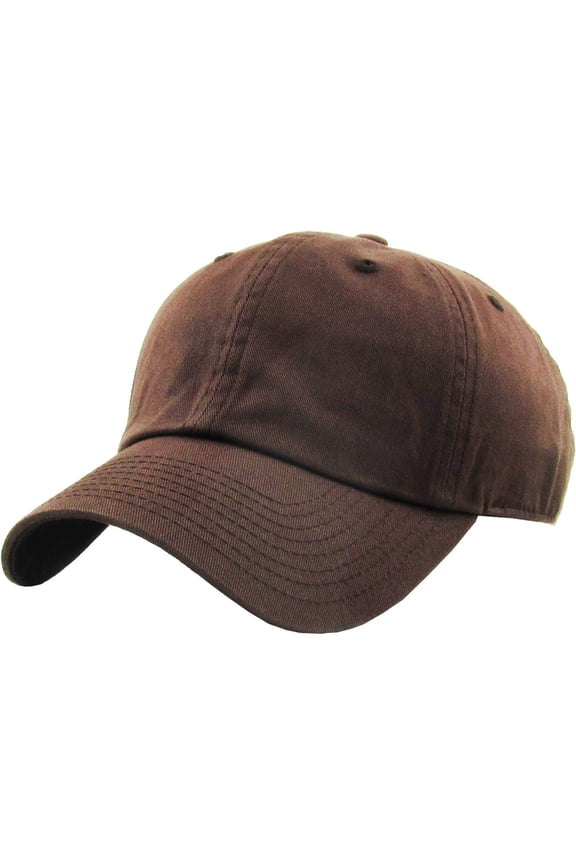 Washed Solid Cotton Dad Hat Adjustable Baseball Cap Polo Style