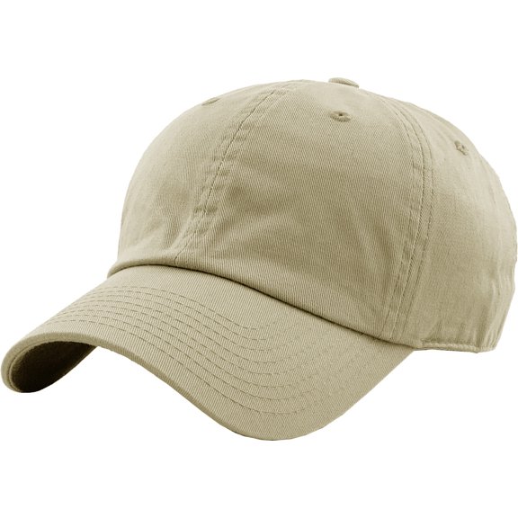 Washed Solid Cotton Dad Hat Adjustable Baseball Cap Polo Style