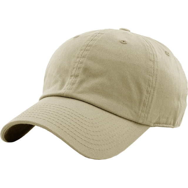 Washed Solid Cotton Dad Hat Adjustable Baseball Cap Polo Style