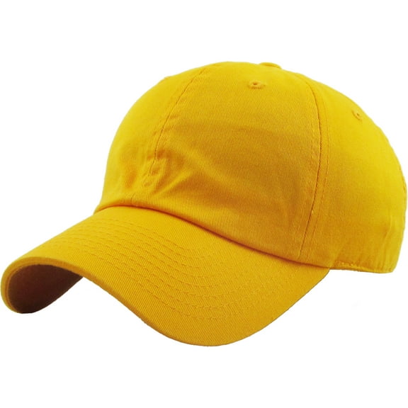 Washed Solid Cotton Dad Hat Adjustable Baseball Cap Polo Style