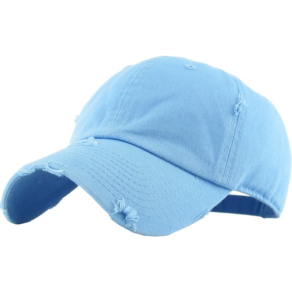Washed Solid Vintage Distressed Cotton Dad Hat Adjustable Baseball Cap Polo Style