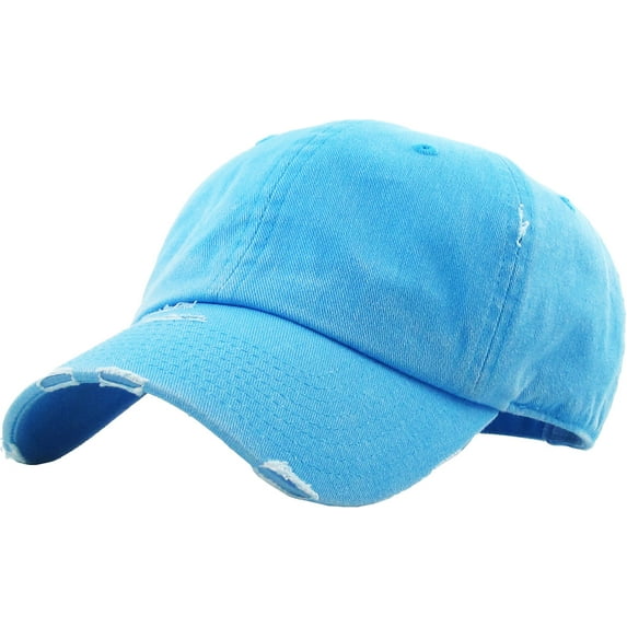 Washed Solid Vintage Distressed Cotton Dad Hat Adjustable Baseball Cap Polo Style
