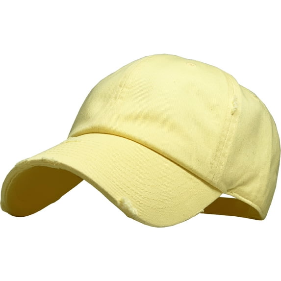 Washed Solid Vintage Distressed Cotton Dad Hat Adjustable Baseball Cap Polo Style