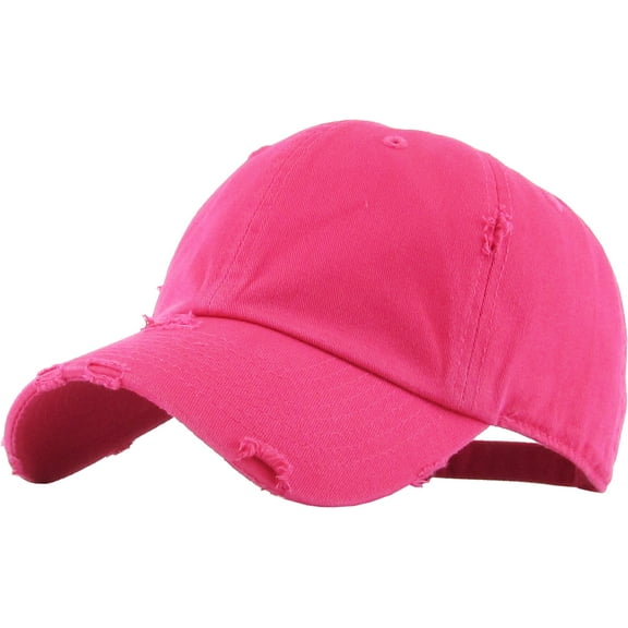 Washed Solid Vintage Distressed Cotton Dad Hat Adjustable Baseball Cap Polo Style