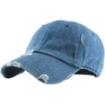 thumbnail image 1 of Washed Solid Vintage Distressed Cotton Dad Hat Adjustable Baseball Cap Polo Style, 1 of 7