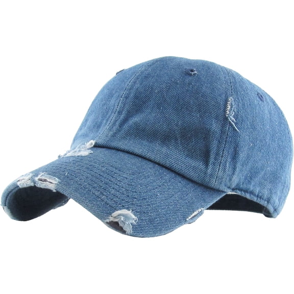 Washed Solid Vintage Distressed Cotton Dad Hat Adjustable Baseball Cap Polo Style