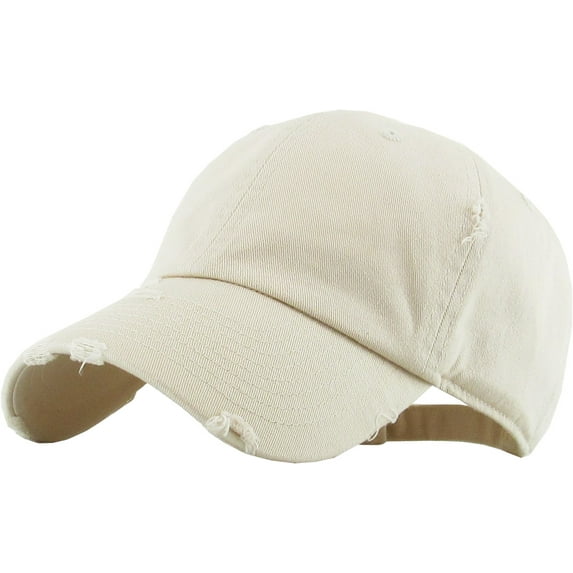 Washed Solid Vintage Distressed Cotton Dad Hat Adjustable Baseball Cap Polo Style